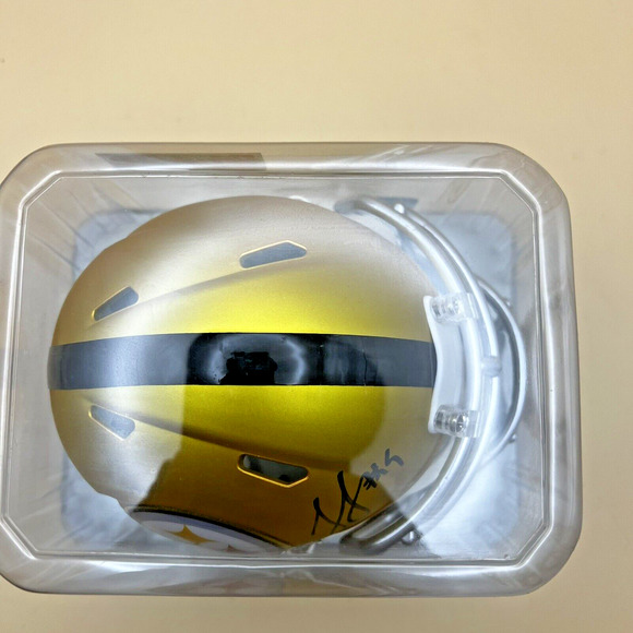 JuJu Smith-Schuster Signed Pittsburgh Steelers Wide Receiver Blaze Mini Helmet - Picture 2 of 7